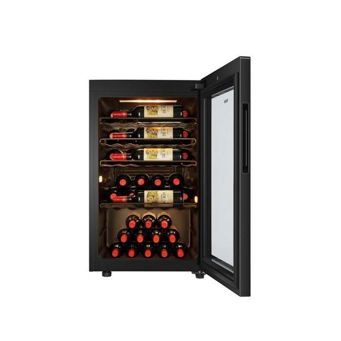 HAIER HWS49GAE Serving Wine Cooler - Black - 49 Bottles - Vibration-Resistant - Energy Class F