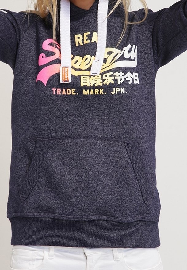 Sweat à capuche Superdry & Co - bleu foncé