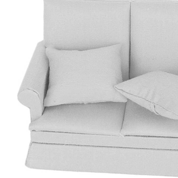 Sofá para casa de muñecas SURENHAP 1:12 Mini sofá para casa de muñecas con 3 juegos, color gris.