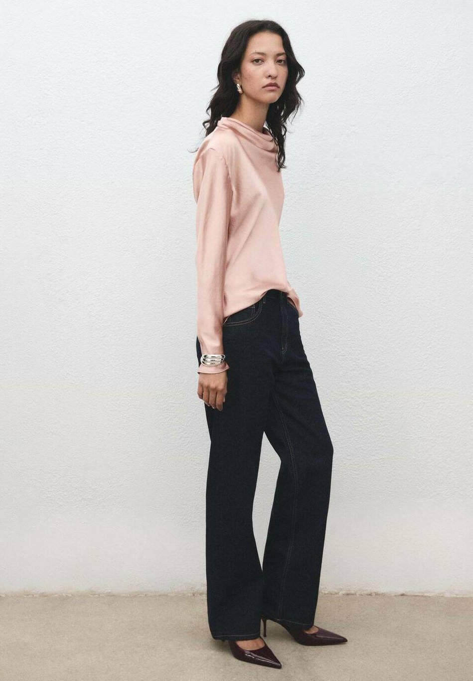 Mango Bluse – Hellrosa