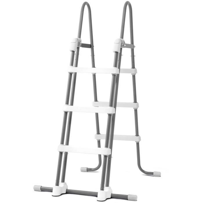 Kit de piscina tubular desmontable Intex - Estructura Pris - 427 x 107 cm - Redonda (bomba, cubierta, alfombrilla de suelo y escalera) - 26722NP