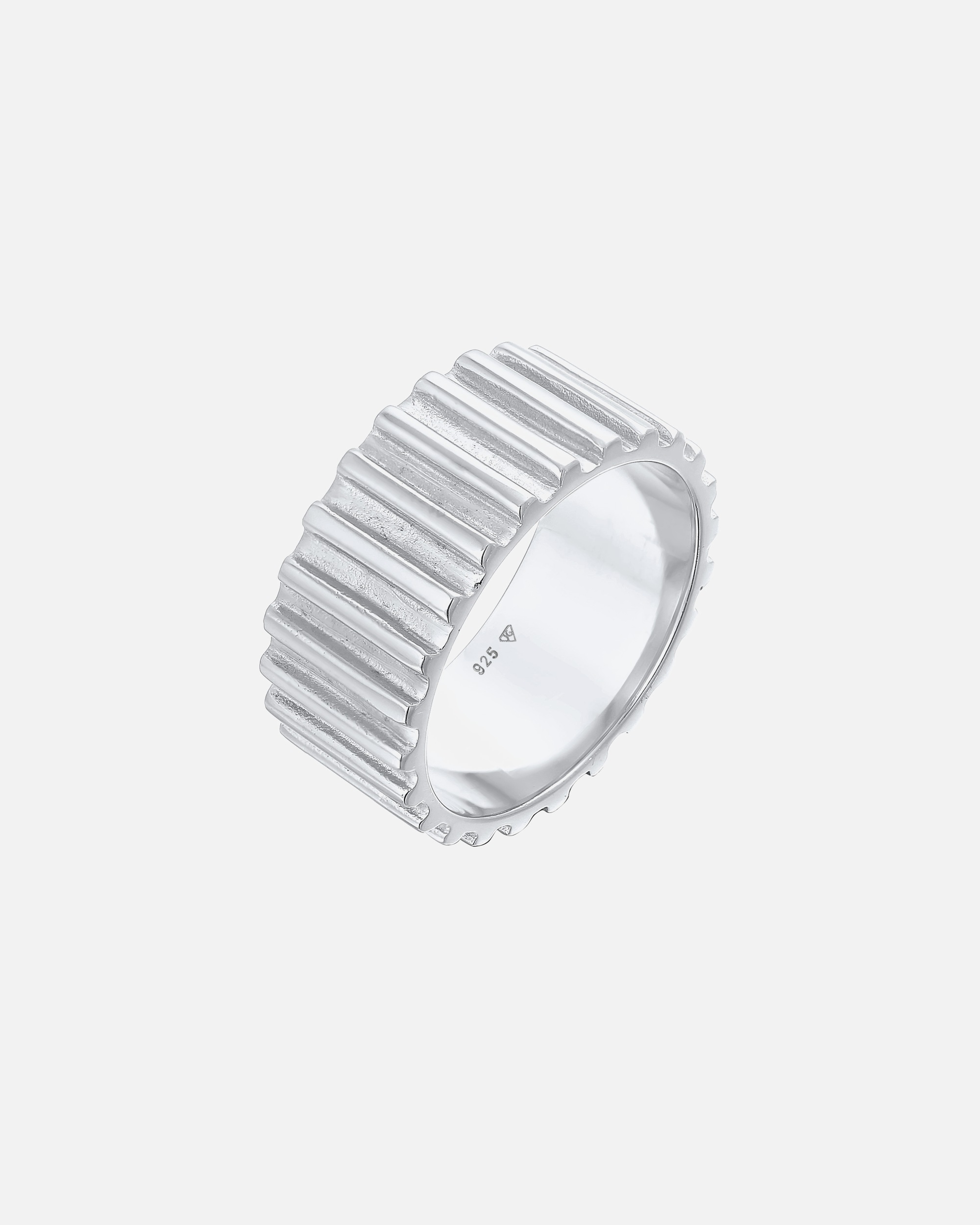 Elli PREMIUM Elli PREMIUM Bague Femmes Bande rainures tendance en argent sterling 925 rhodié