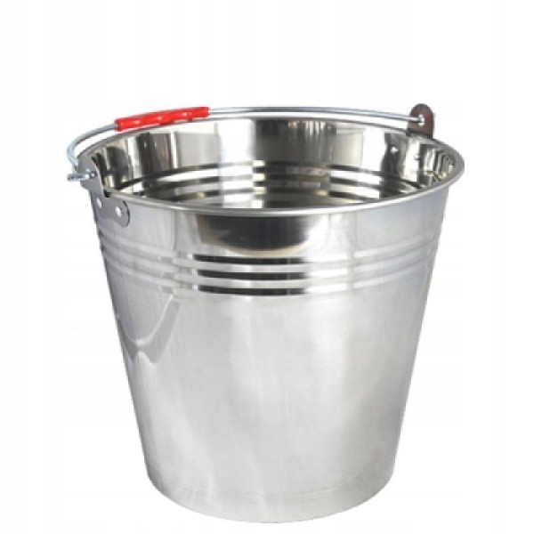 KADAX Wiadro Stalowe Nierdzewne Z Rączką 5L Metal