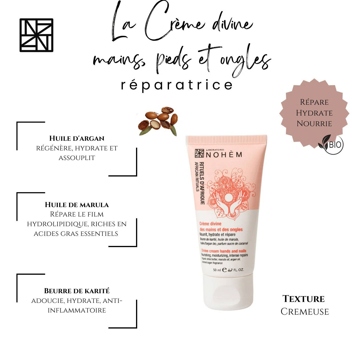 Nohèm Crèmes divine mains pieds et ongles
