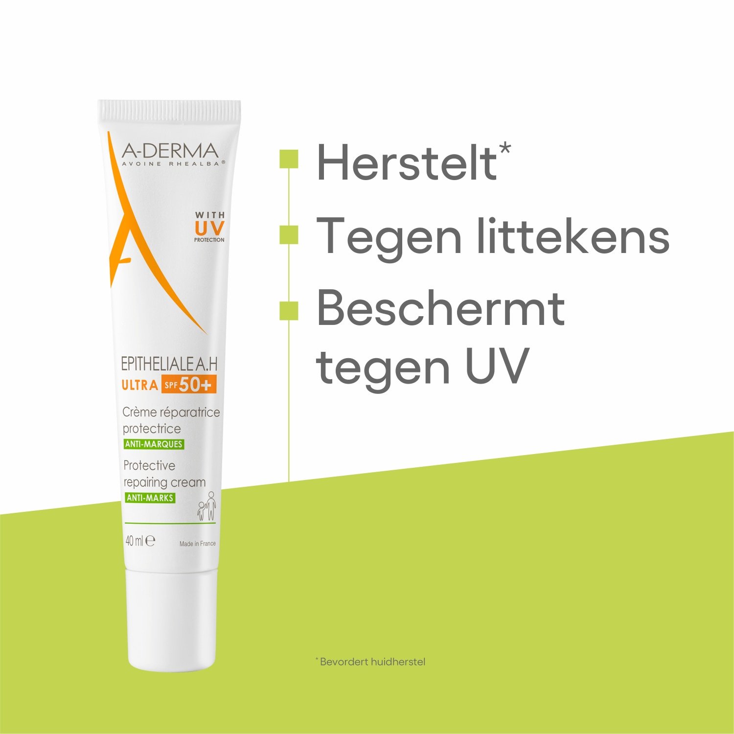 A-DERMA Epitheliale AH Ultra SPF50+ zaštitna i obnavljajuća krema za lice - 40 ml