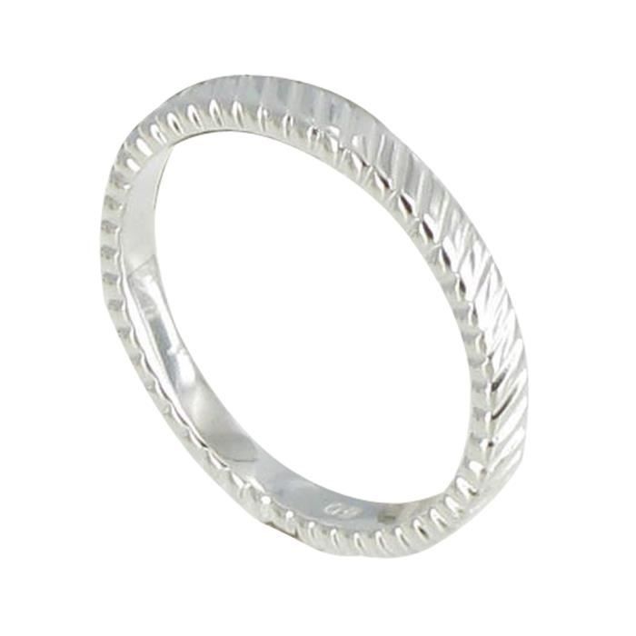 Bague Anneau Argent Zébrée - LES POULETTES - Bague - Adulte - Femme