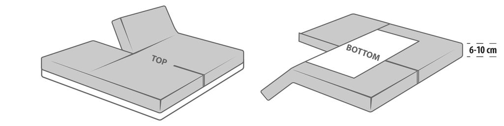 Џерси чаршав ADA златни са 2 пукотине ADA 180x200x6-10цм бели