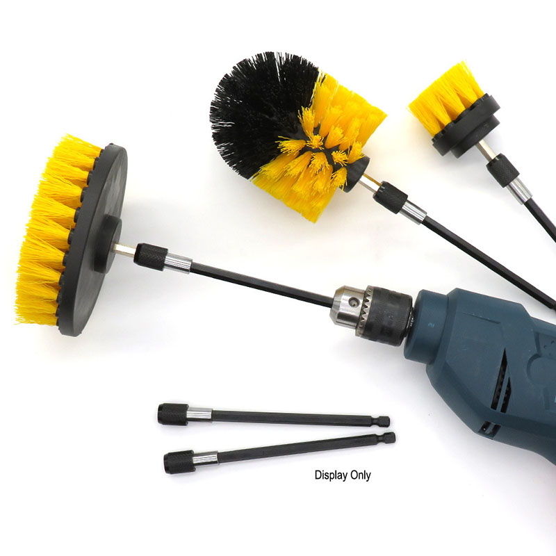 Brosse pour jantes de voiture, outil de nettoyage auto, brosse de nettoyage pour perceuse à main + rallonge, brosse pour nettoyer les coins de cuisine