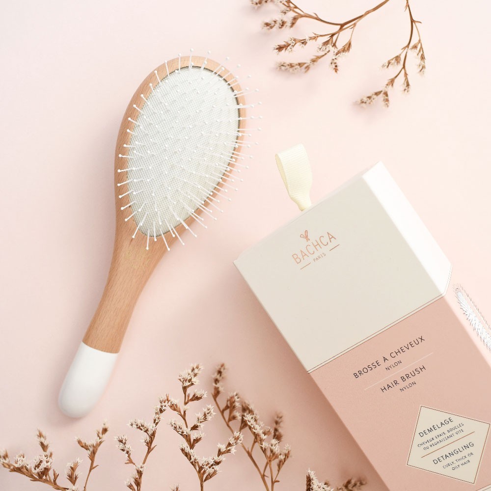 Bachca Brosse en bois démêlante