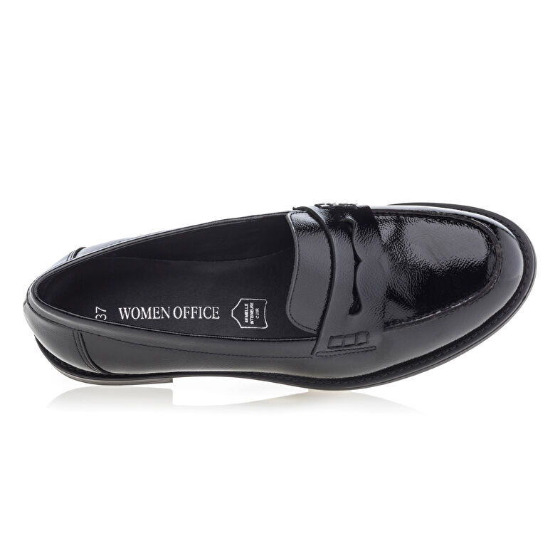 Schwarze Damen-Loafer/Bootsschuhe