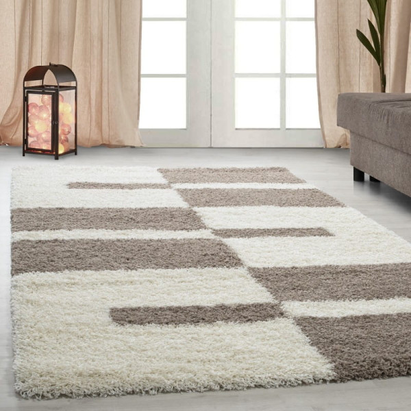 Dywan Shaggy Gala beżowo-kremowy 60 cm x 110 cm
