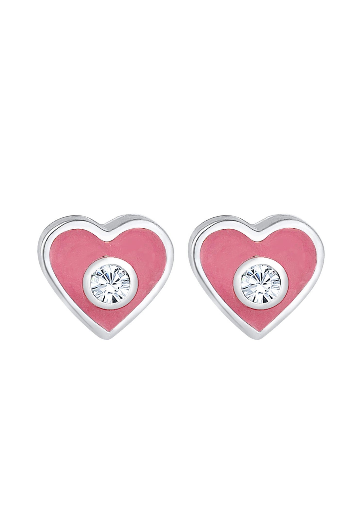 Elli Enfants cœur avec cristaux en argent sterling 925