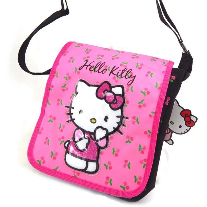 Hello Kitty Shoulder Bag - Pink - Canvas - 20.5x23.5x5 cm - Zippered