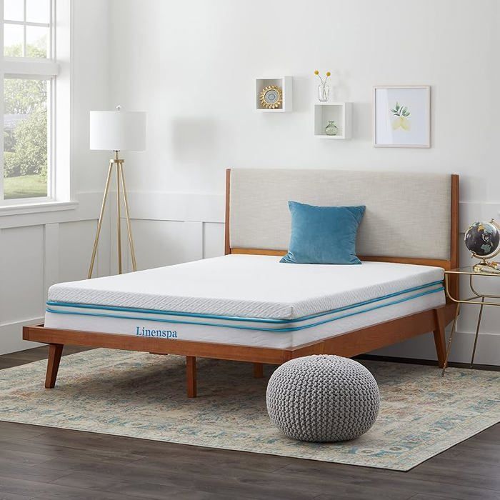 Surmatelas 140 x 200 cm Memoire de Forme | 7cm Epaisseur| Avec gel rafraîchissant et housse lavable à 7,5 cm 14 CAPTEUR D'IMAGE CCD