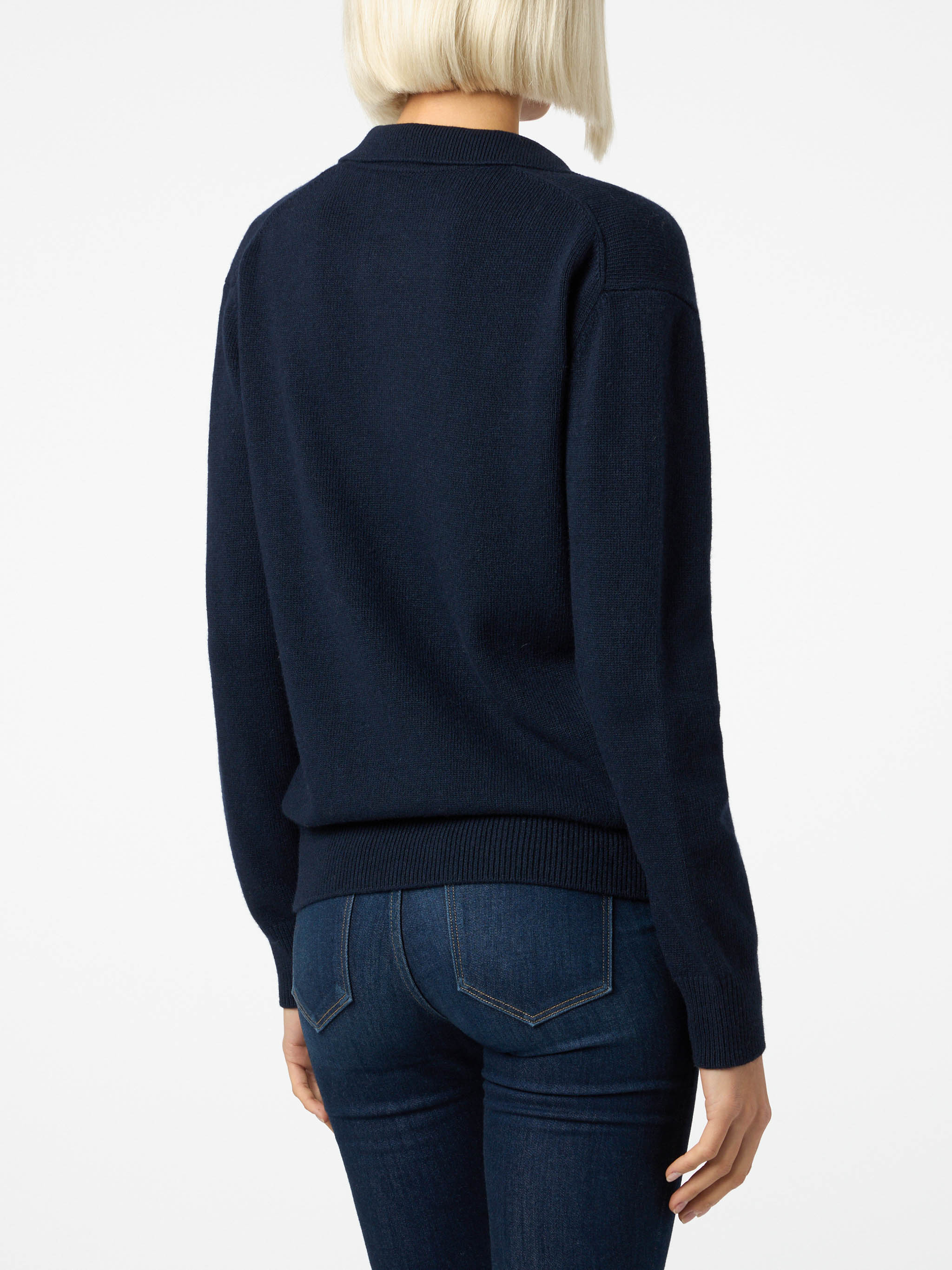 marineblauer Damenpullover von Eze mit Rollkragen