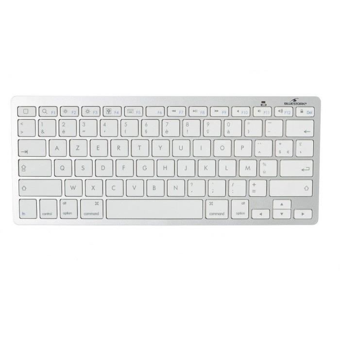Tastiera wireless Bluetooth - BLUESTORK - MINI MAC - Compatta - Compatibile con Mac - Bianca