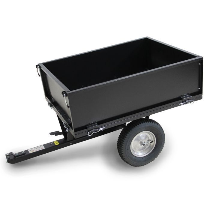 Trailer for lawn tractor with tipping bed - max load 225kg.
