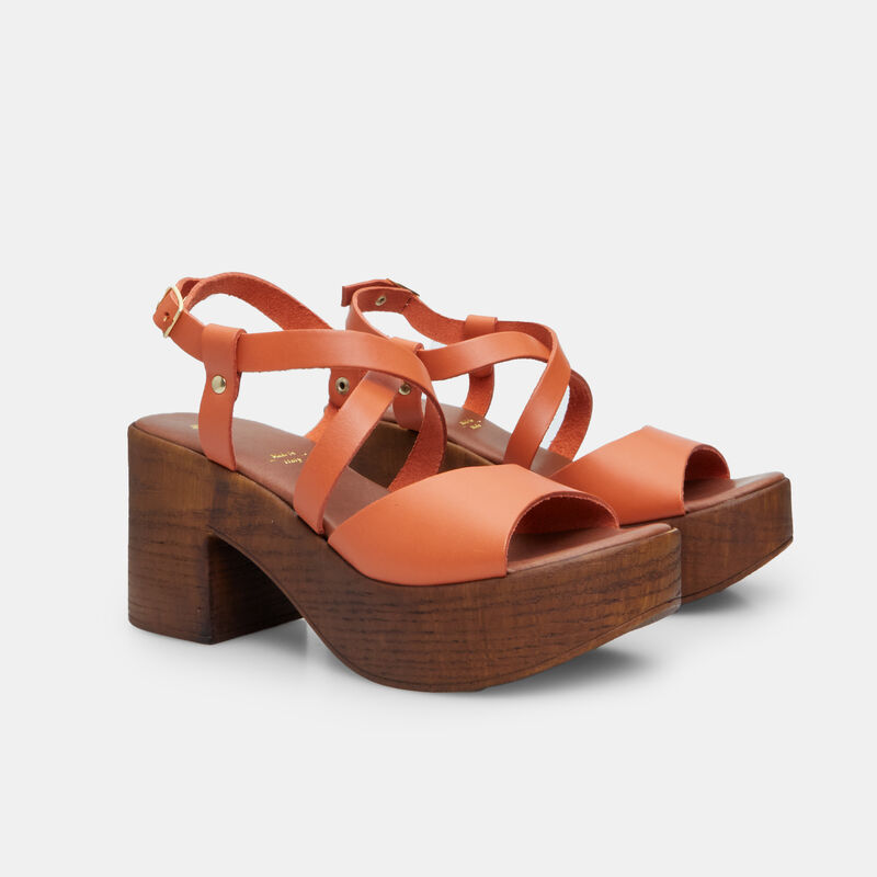 BATA Damsandaler i Läder med 8,5 cm Klack
