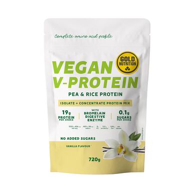 GOLDNUTRITION Proteína em Pó Vegan Sabor a Baunilha      720 gr 720 gr