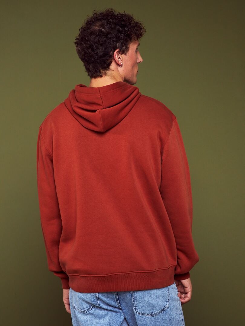 Sudadera con capucha de felpa - Marrón