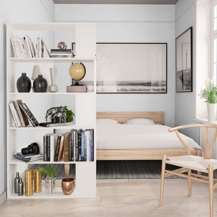 vidaXL Bibliothèque/Séparateur de Pièce, Meuble de Rangement, Étagère à Livres Salon Salle de Séjour Chambre Intérieur, 800099