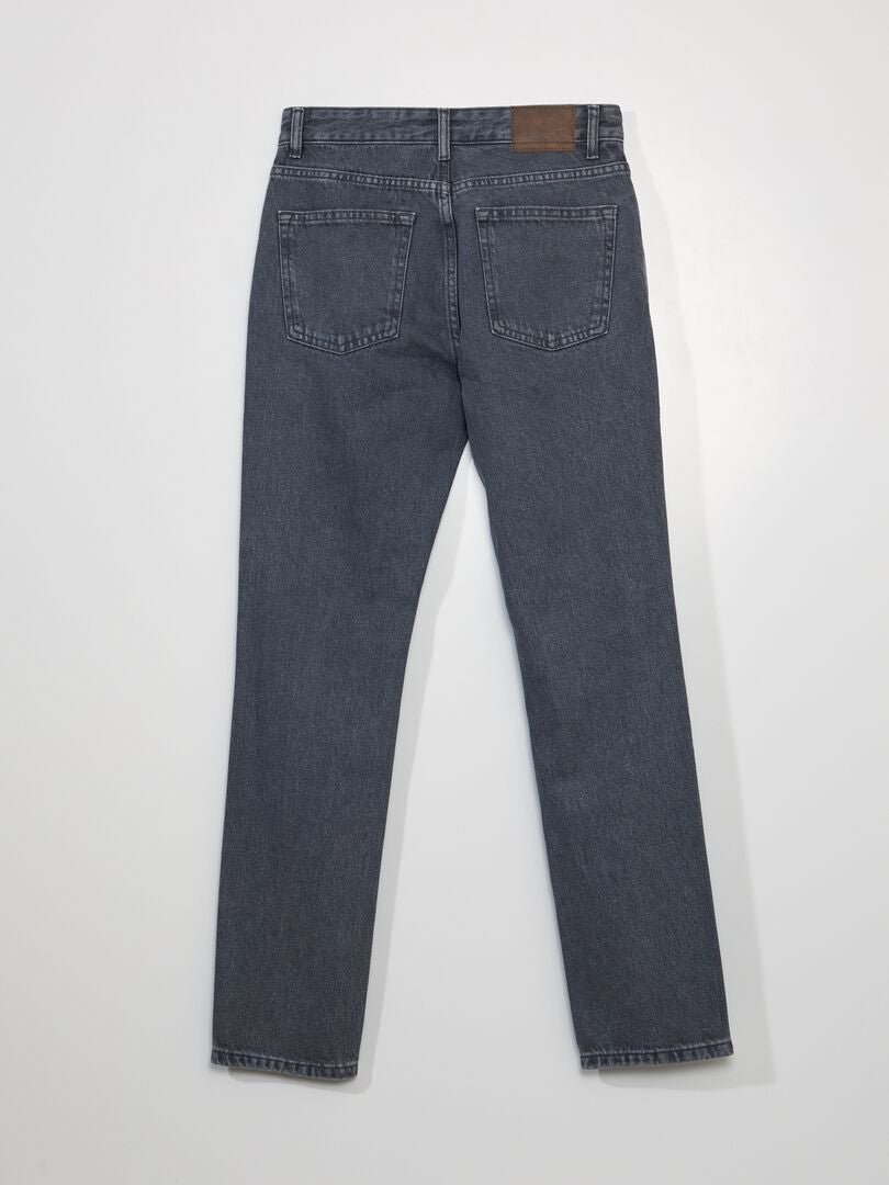 Calça jeans reta - L32 - CINZA