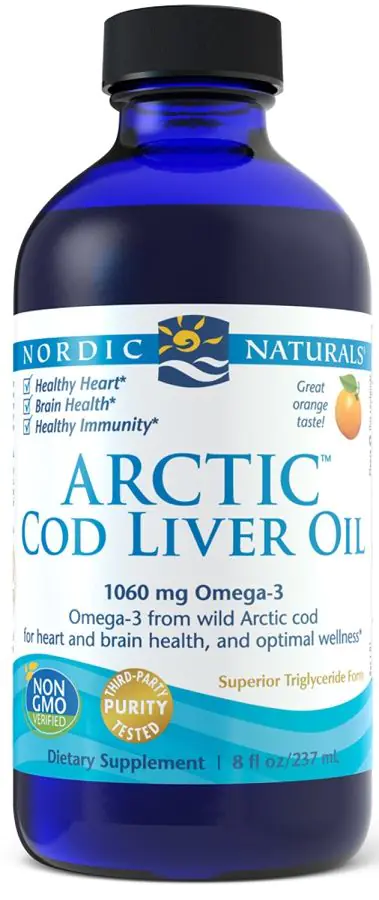 Nordic Naturals Arctic Cod Liver Oil, Olej z dzikiego dorsza arktycznego, Smak pomarańczowy, Płyn