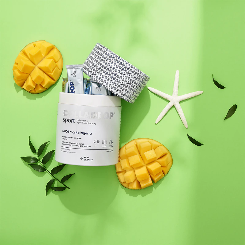 Aura Herbals Colladrop Sport 5000 mg mořský kolagen doplněk stravy pro klouby, vazy a pokožku