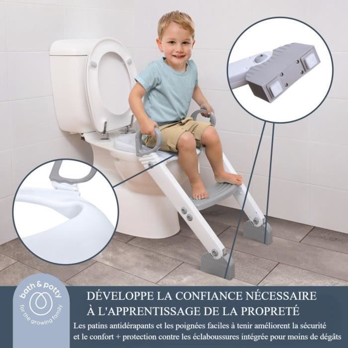 DREAMBABY STEP-UP Toilettensitz – Töpfchentraining – 2 verstellbare Stufen – Aqua
