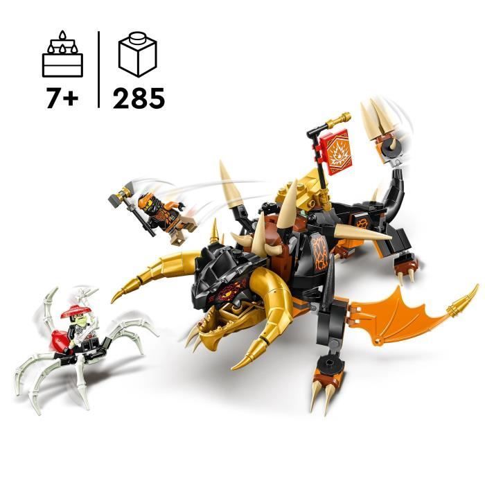 LEGO® NINJAGO 71782 Coles Erddrache – Evolution, Spielzeug mit 2 Minifiguren