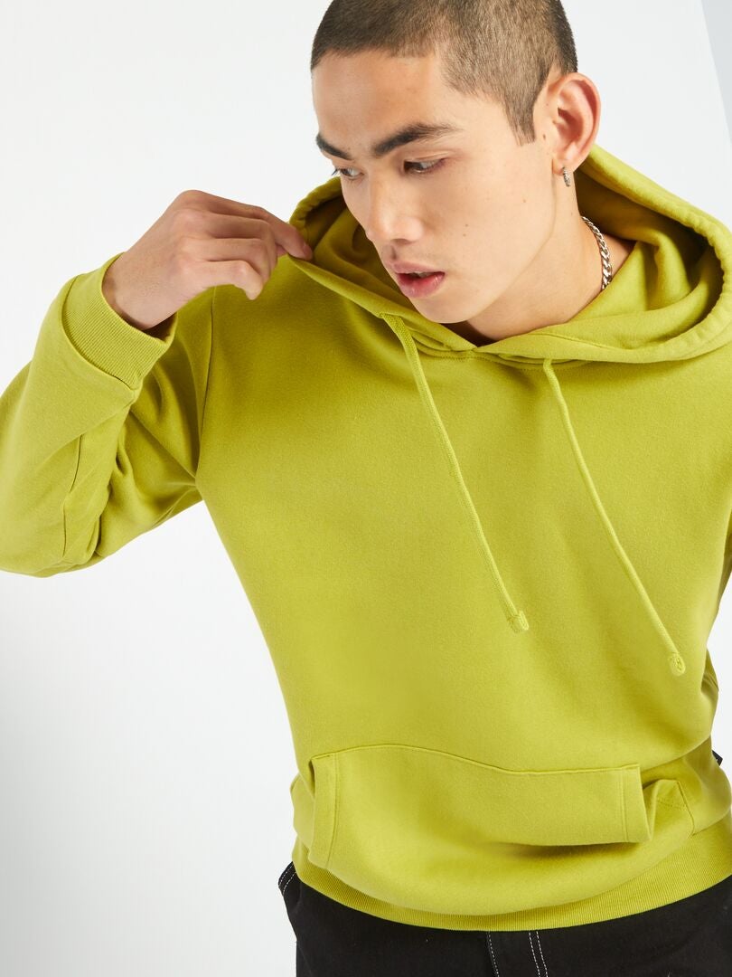 Bluza z kapturem i kieszenią kangurkową - KHAKI