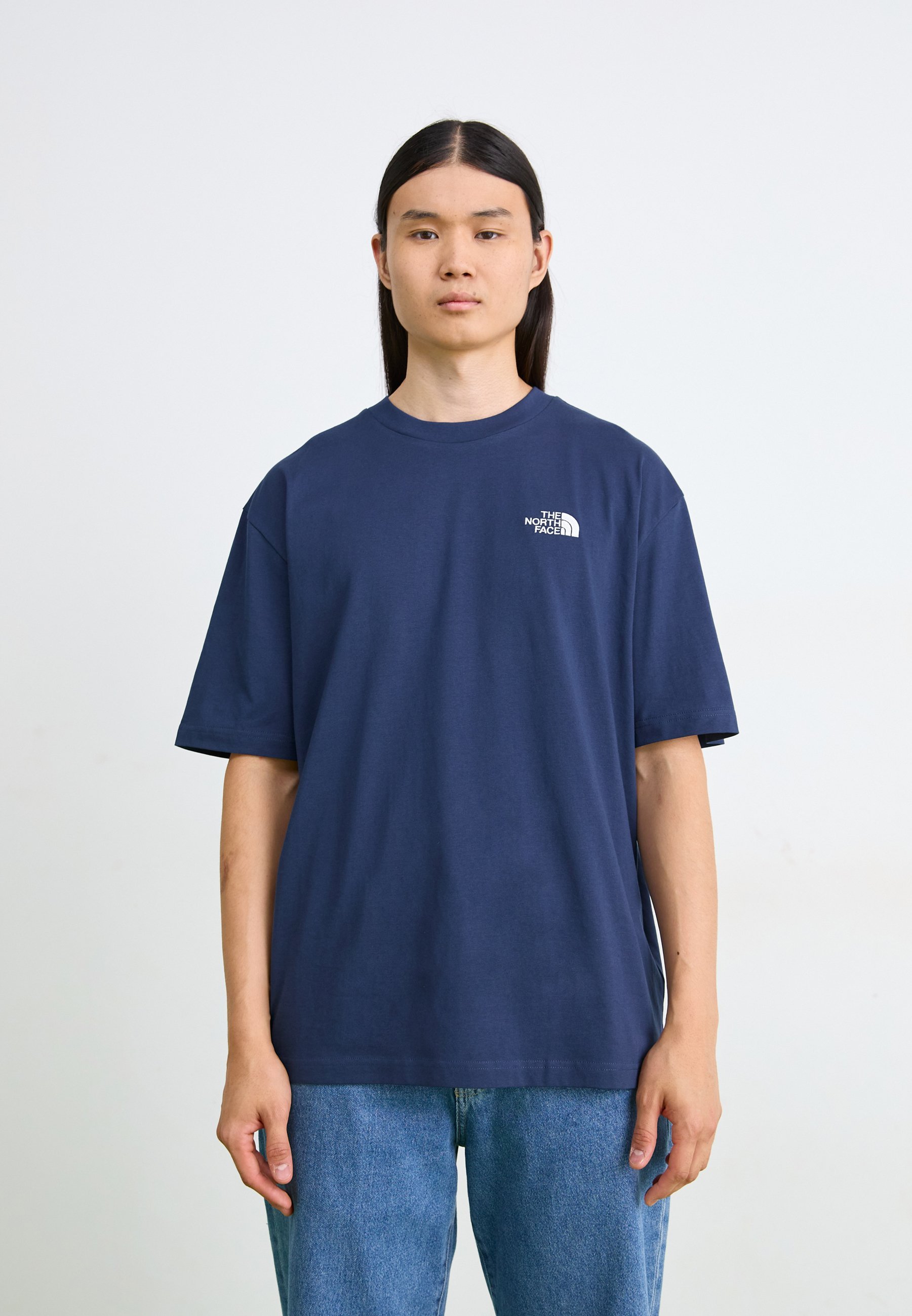The North Face M SS ESSENTIAL OVERSIZE T-shirt - T-shirt met print - Summit Navy