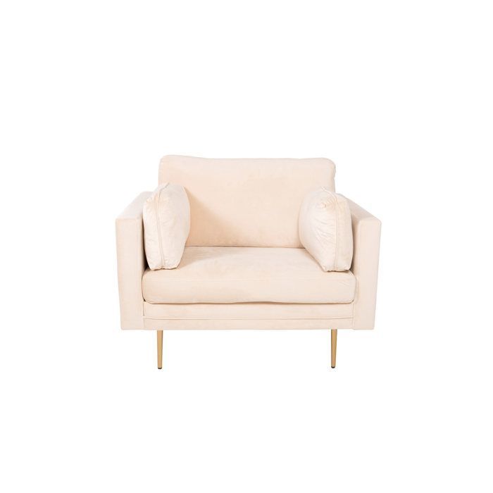 Boom Fauteuil en velours, Beige clair.