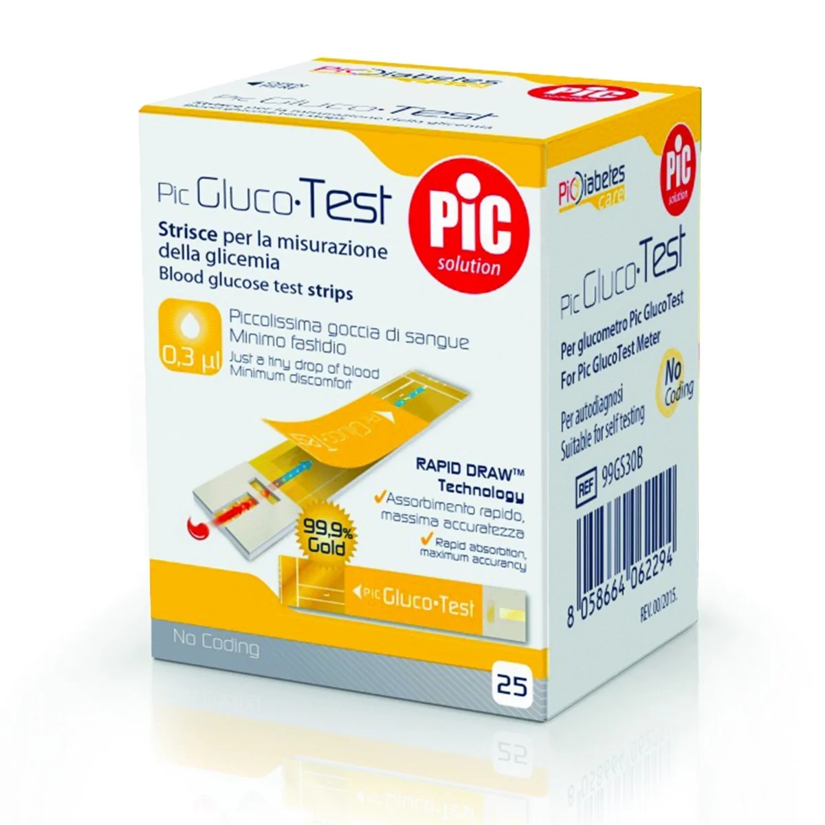 PIC Pic Glucotest 25 Teststreifen zur Messung des Blutzuckerspiegels