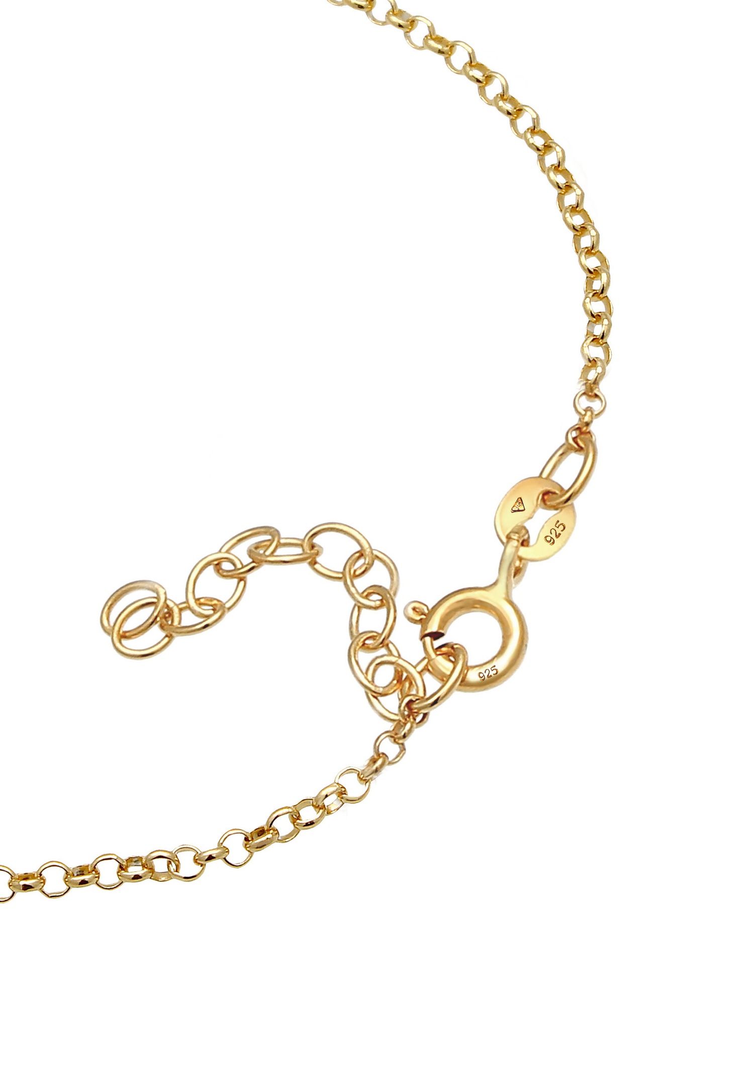 Elli Coeur Patte Bracelet Enfants - (925/1000) Argent Plaqué Or