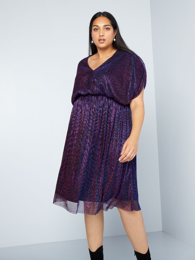 Vestido corto de fiesta - MORADO