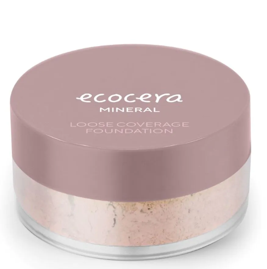 Ecocera Sypki podkład mineralny kryjący ciepły W6.0 Havana
