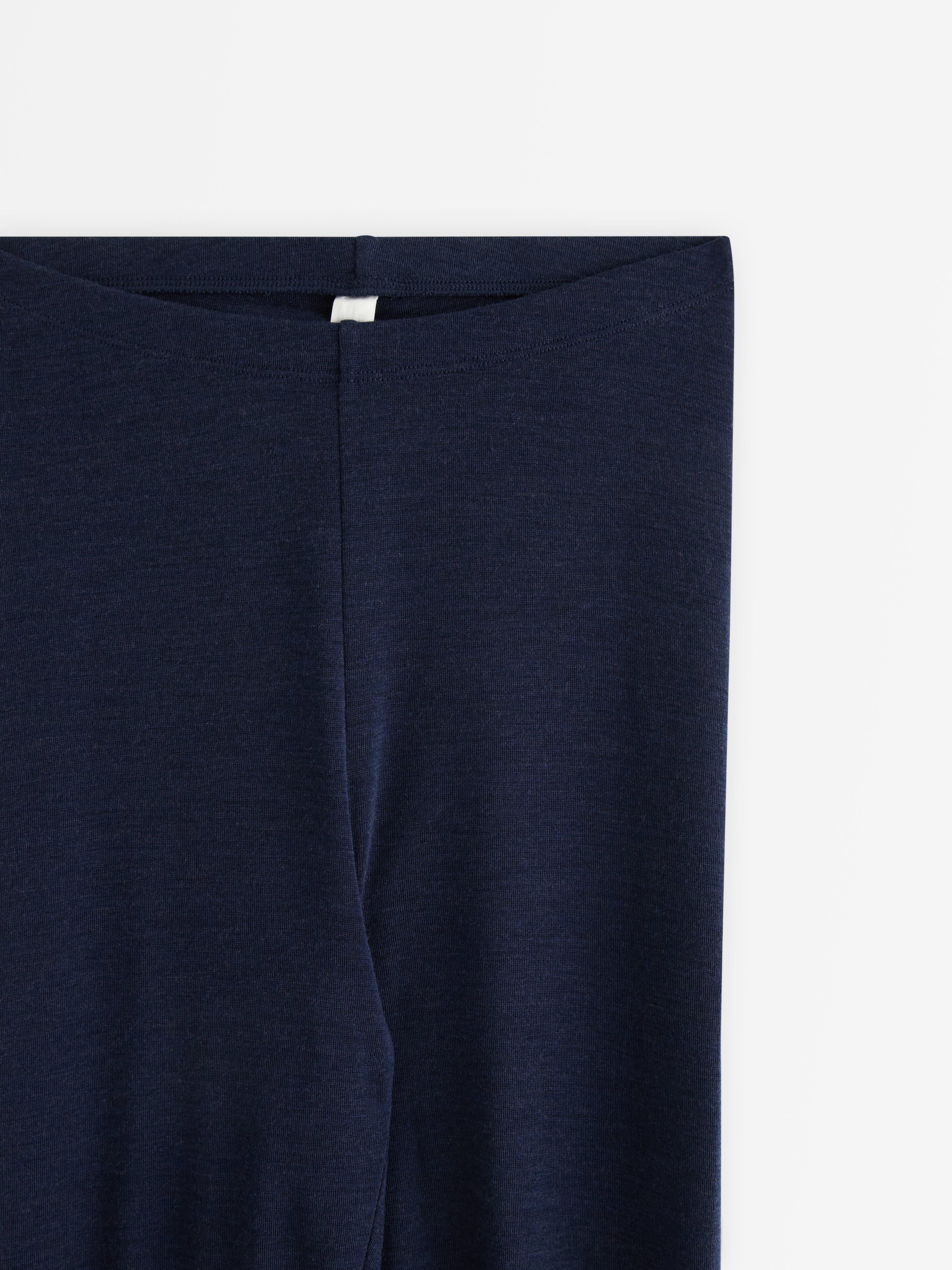 Leggings en laine mérinos bleues