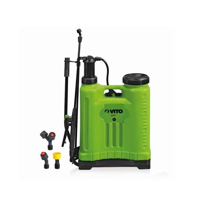VITO 12L Manual Sprayer for Plants and Gardens, with 3 Nozzles