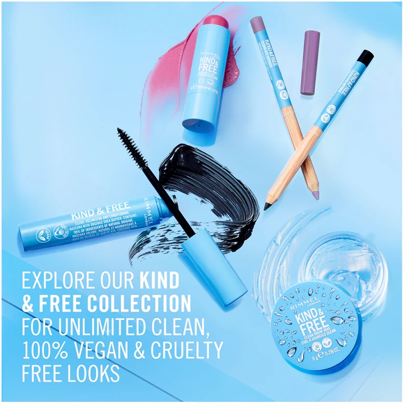 Rimmel Kind & Free daudzfunkcionālā kosmētika acīm, lūpām un sejai