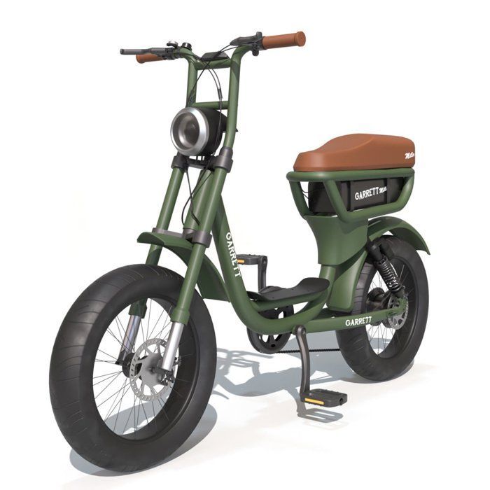 Garrett Miller City Green Two-Seat Cargo Electric Bike with Single Battery / Road