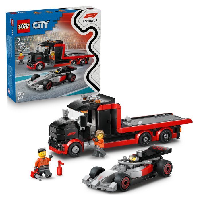 LEGO City 60493 Camion de F1 avec Voiture de Course de F1 Audi - Jouet dès 7 ans - Cadeau