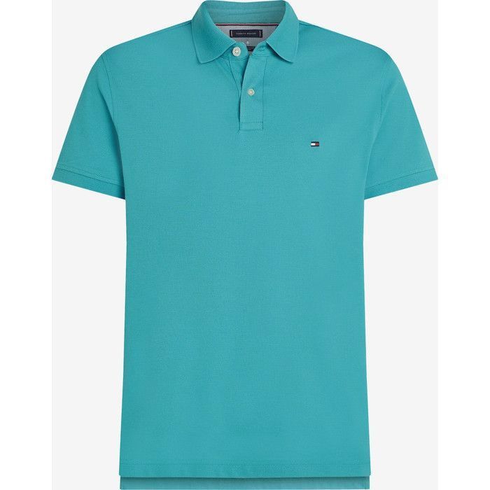 Tommy Hilfiger Men's Green Regular Fit Short Sleeve Polo Shirt