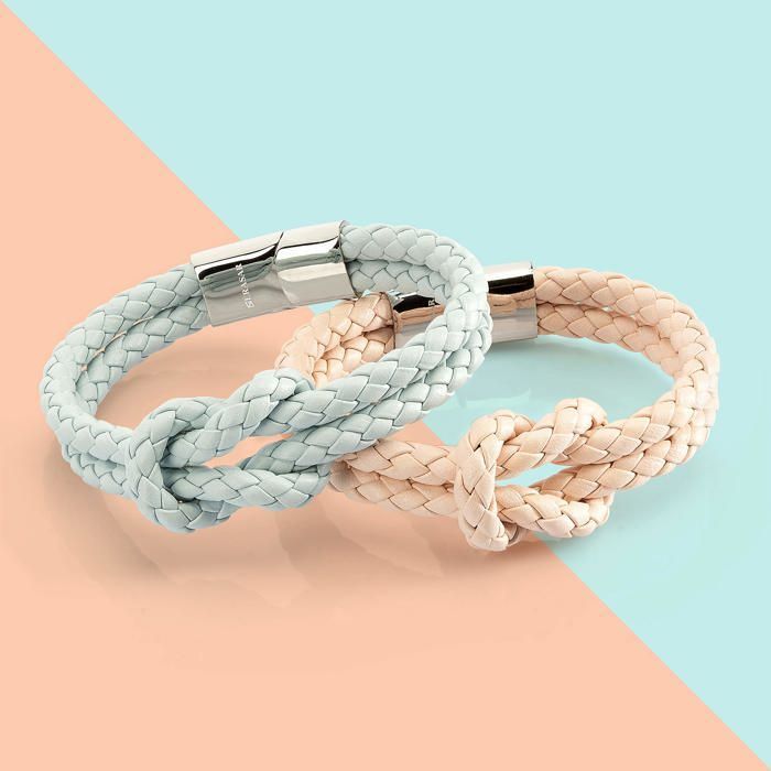 Bracelet en Cuir pour Femmes, SERASAR, B022-20, Rose,  Bijoux bracelet élégants et tendance avec fermoir en acier et magnétique.