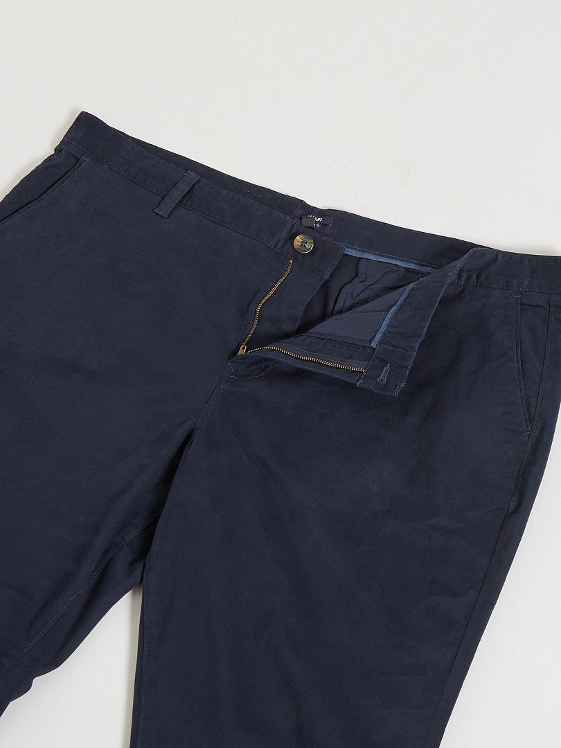 Calça chino de corte regular tamanho L34 - azul