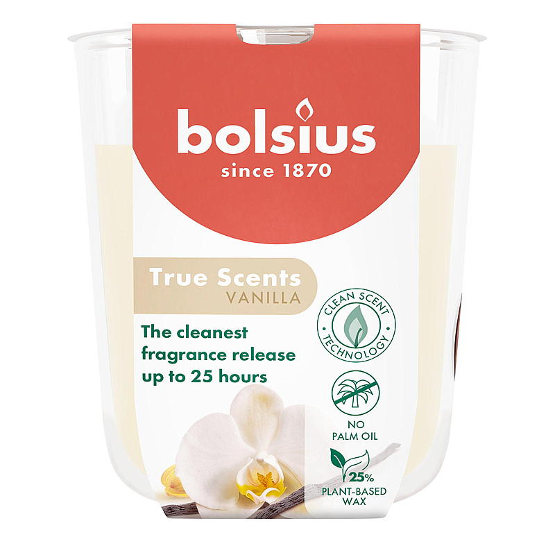 Bolsius Doftljus i glas 8x7,3 cm vanilj