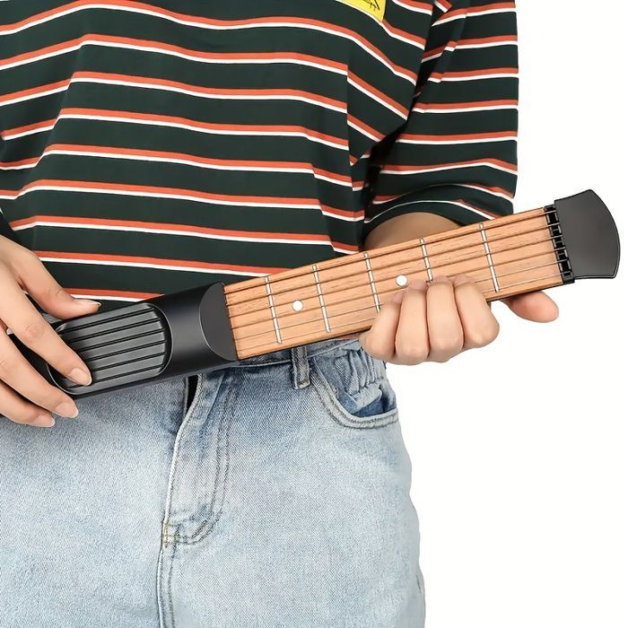 Mini-Übungsgerät für 6-saitige Gitarre, Akkordtrainer für Gitarre und Bass, aus Metall -