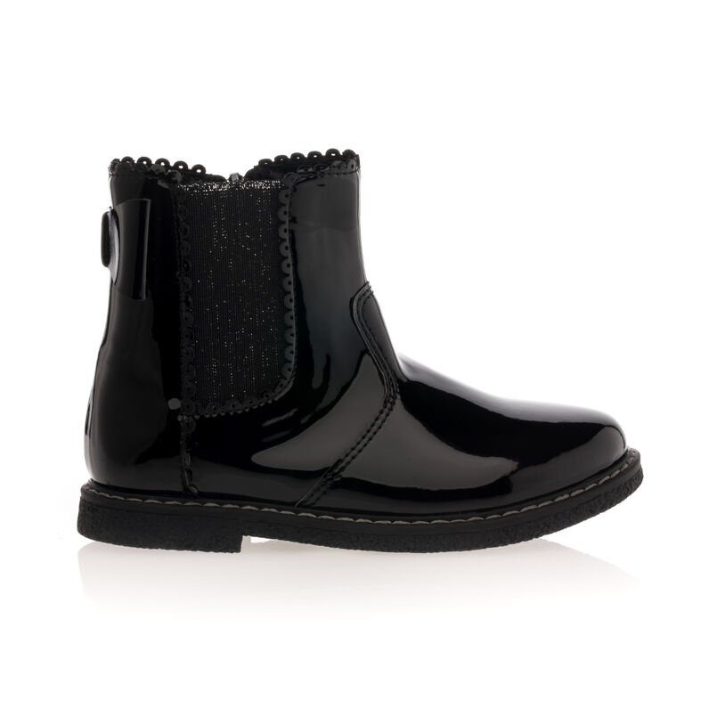 Schwarze Mädchenstiefel/Stiefeletten