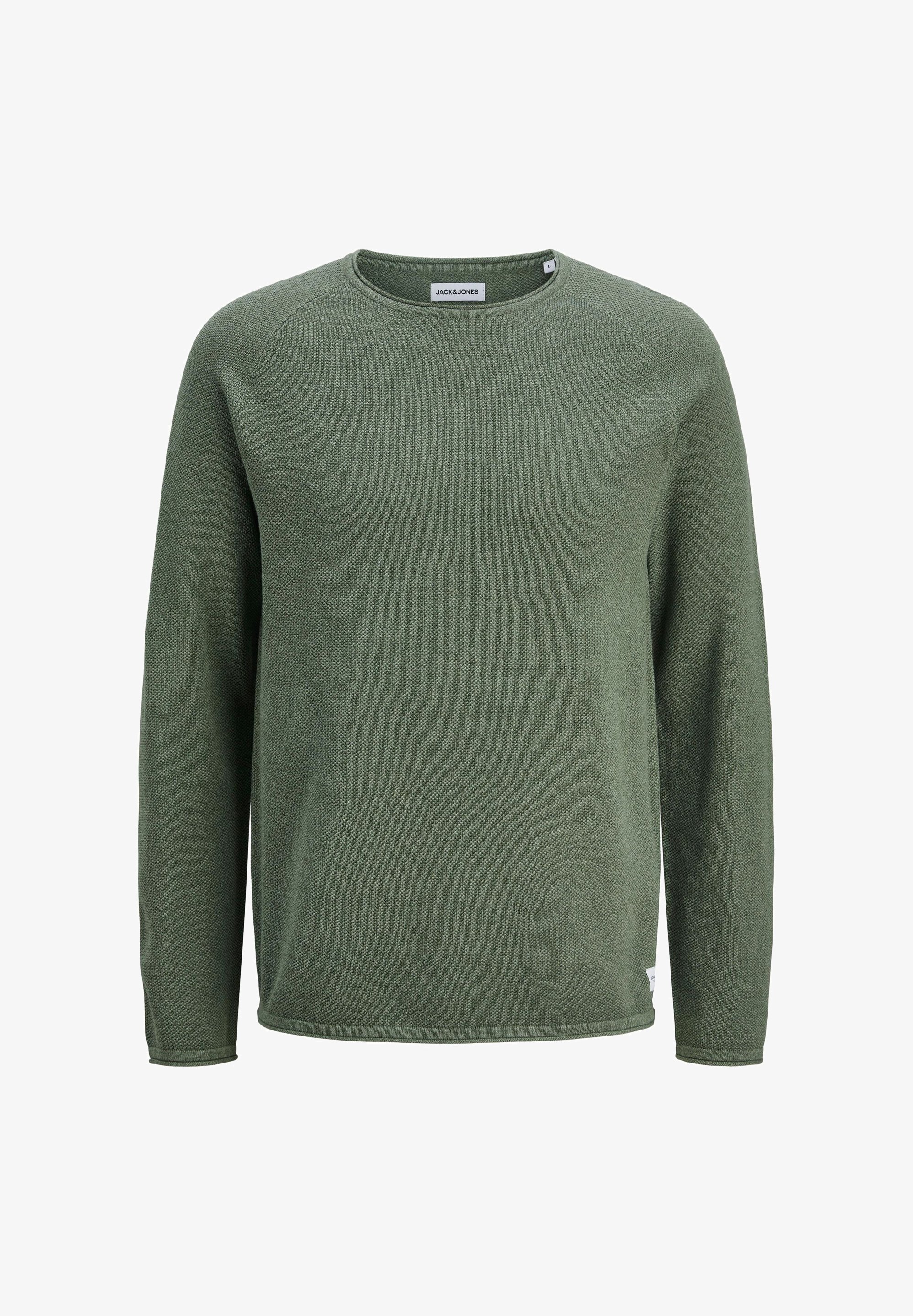 Pull Jack & Jones JJEHILL à col rond - détail couronne de laurier torsadée