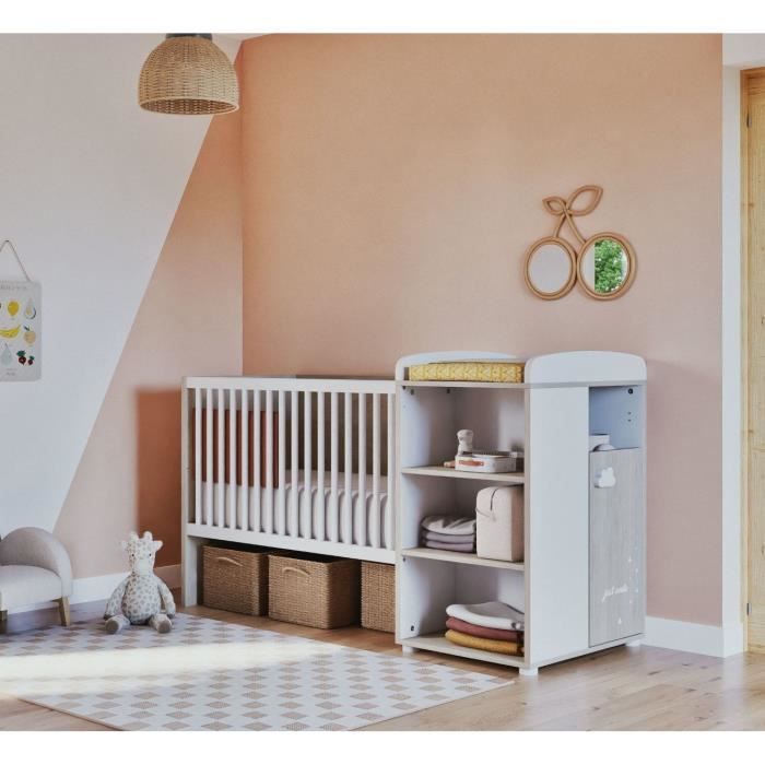 Cuna convertible - 120x60cm - Se convierte a 90x190cm - Babyprice Smile - Haya